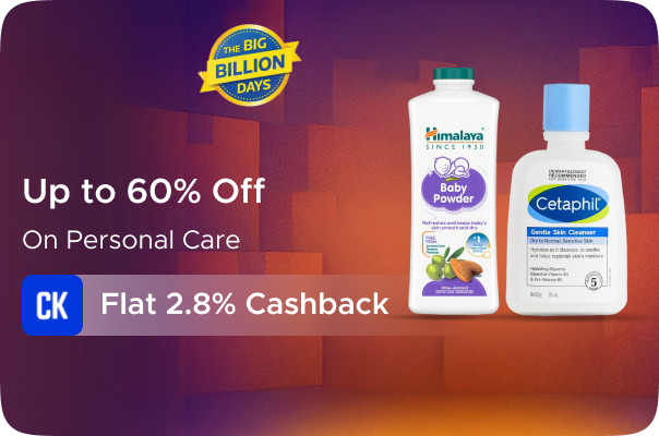 Flipkart: Up to 60% Off on Personal Care + Flat 2.8% CashKaro Cashback